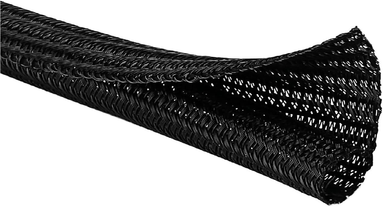 Kable Kontrol 25 Ft – 1″ Inch Braided Cable Sleeve Self Closing Split Wire Wrap