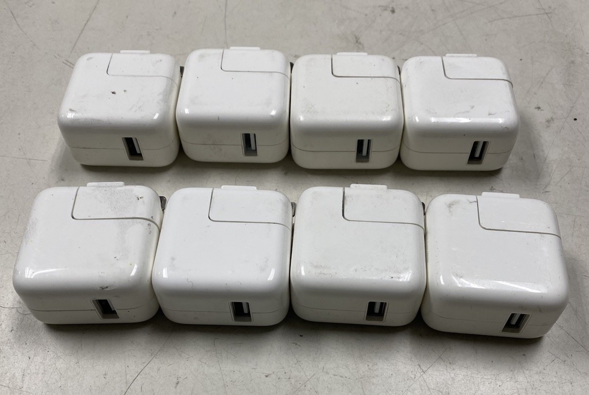 Lot of 8 Genuine OEM Apple 12W Single USB Wall Chargers Power Adapters