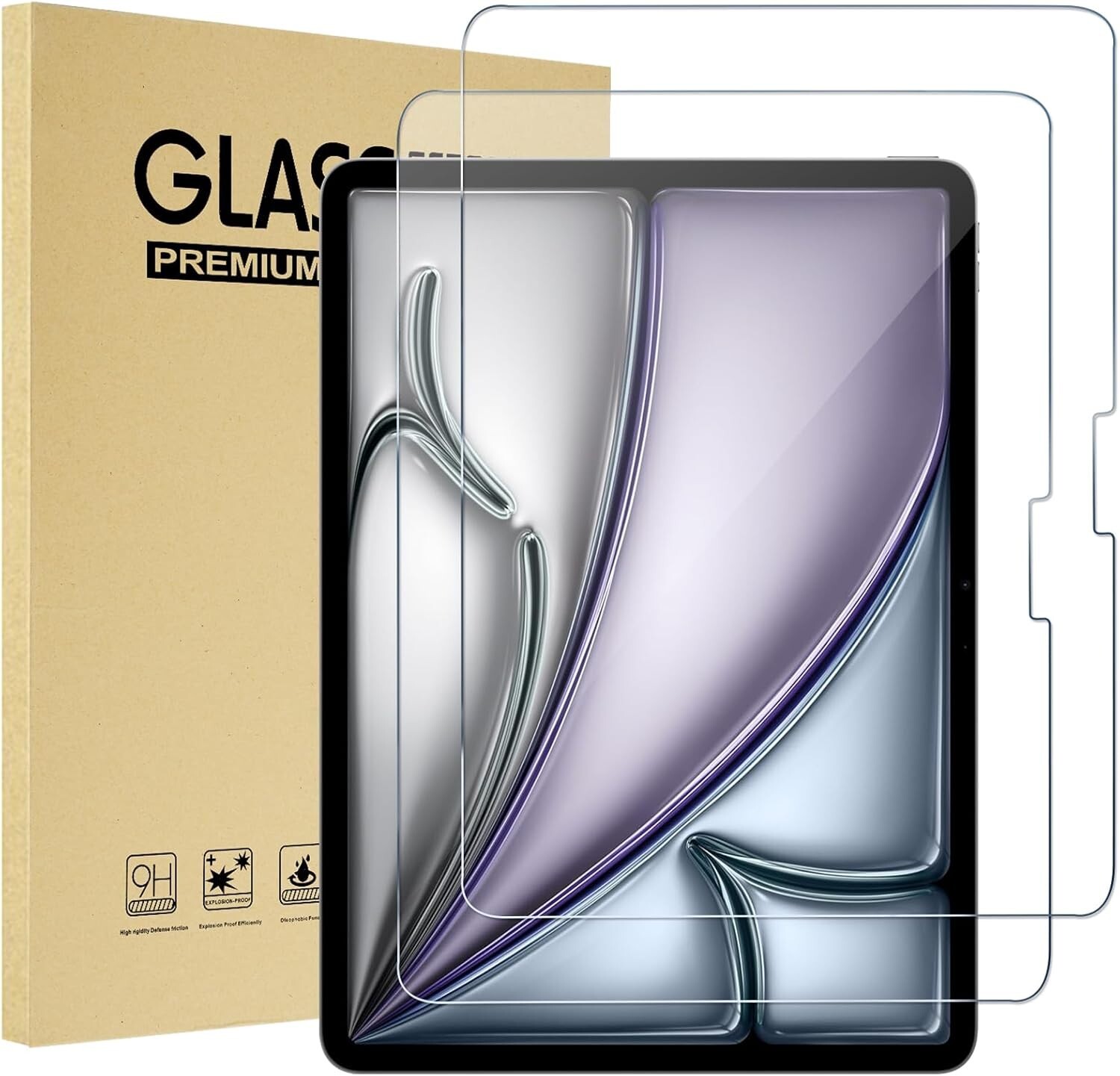 (2 Pack) Tempered Glass For iPad Air 11-Inch M3/M2 (2025/2024) Screen Protector