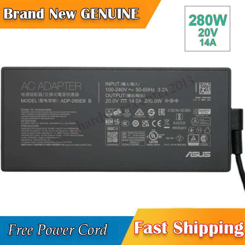 OEM 6PHI 280W ASUS ProArt StudioBook Pro X W730G5T-XH99 Power Supply Charger