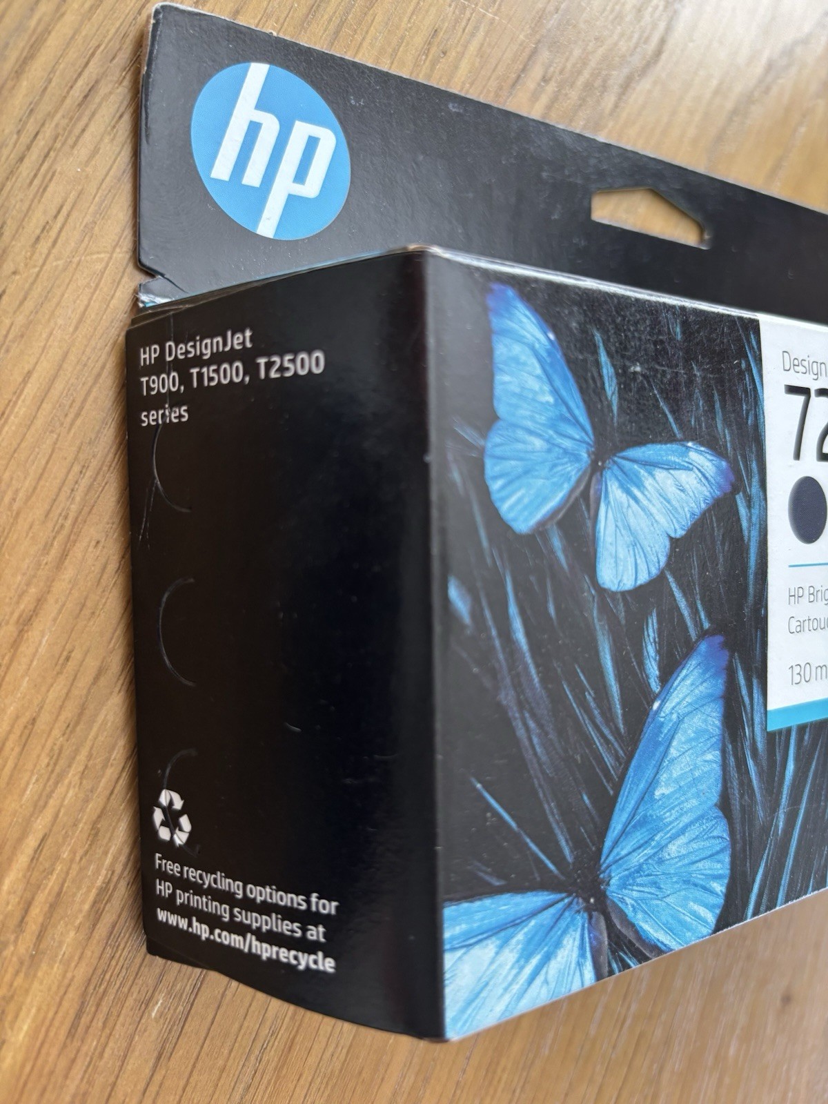 HP 727 Matte Black Original B3P22A DesignJet 130ml Ink Cartridge – Unopened NEW!