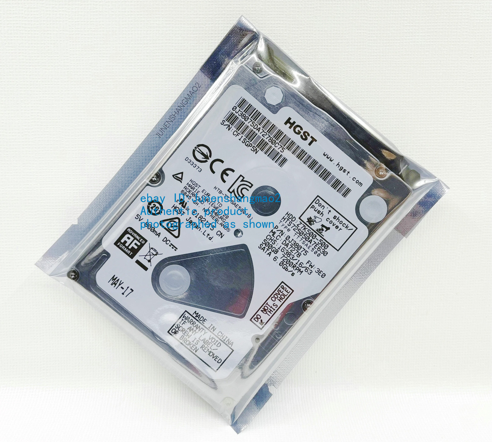 Hitachi 500GB 7200RPM Z7K500-500 HTS725050A7E630 2.5″ SATA Notebook hard drive