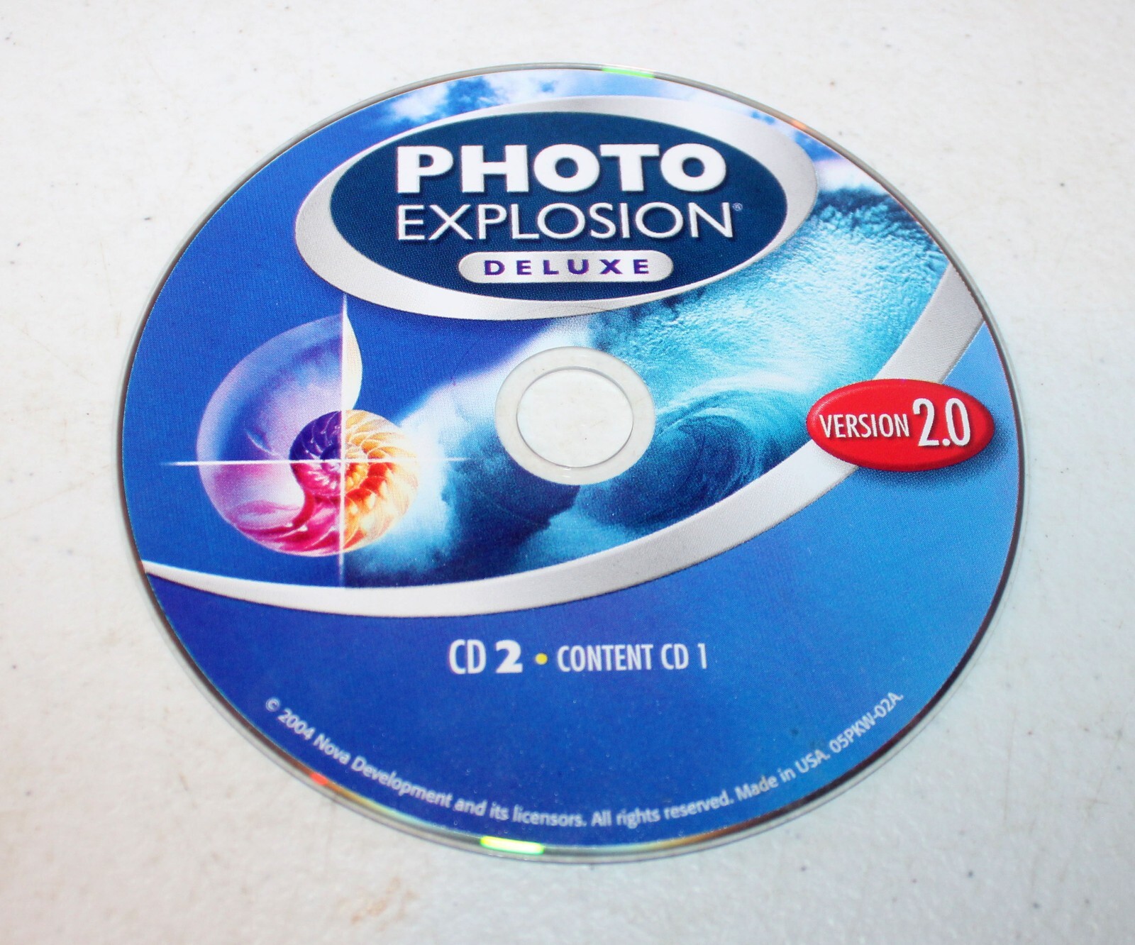 Replacement for Photo Explosion Deluxe CD 2 Content CD 1 (PC, 2004) *DISC ONLY*