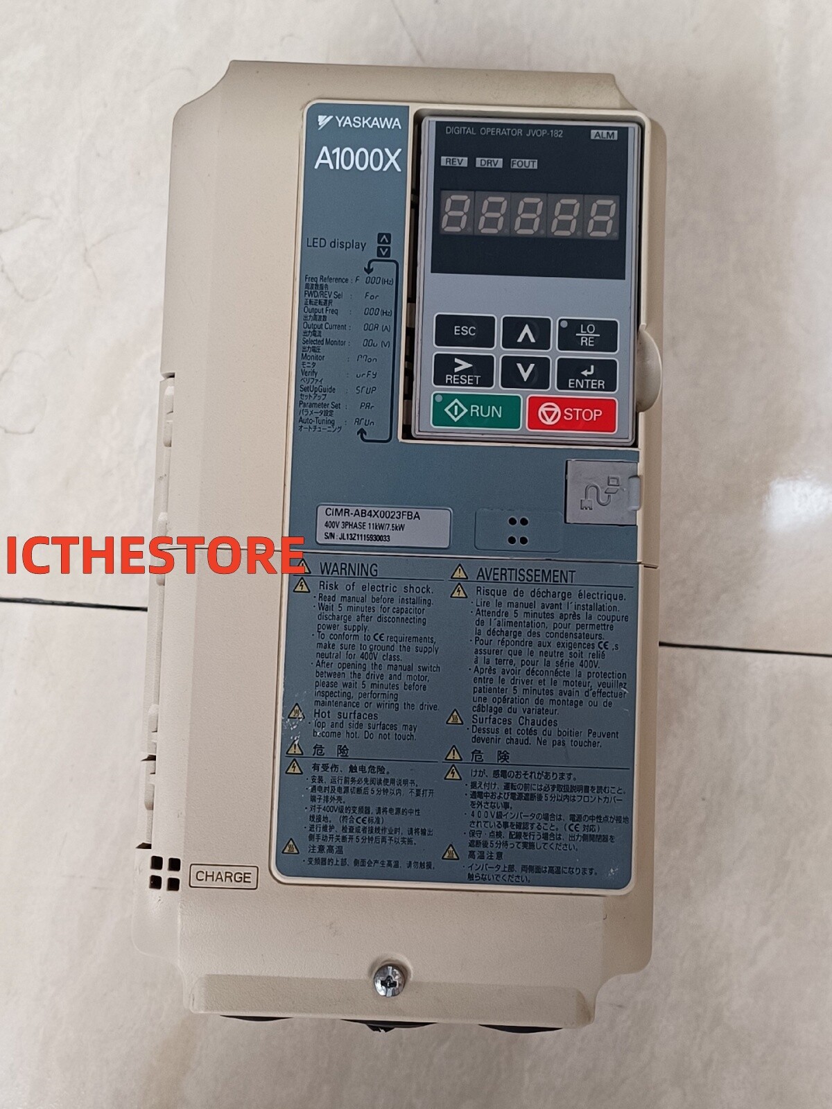 1PC Used CIMR-AB4X0023FBA 11KW/7.5Kw Contact for discount