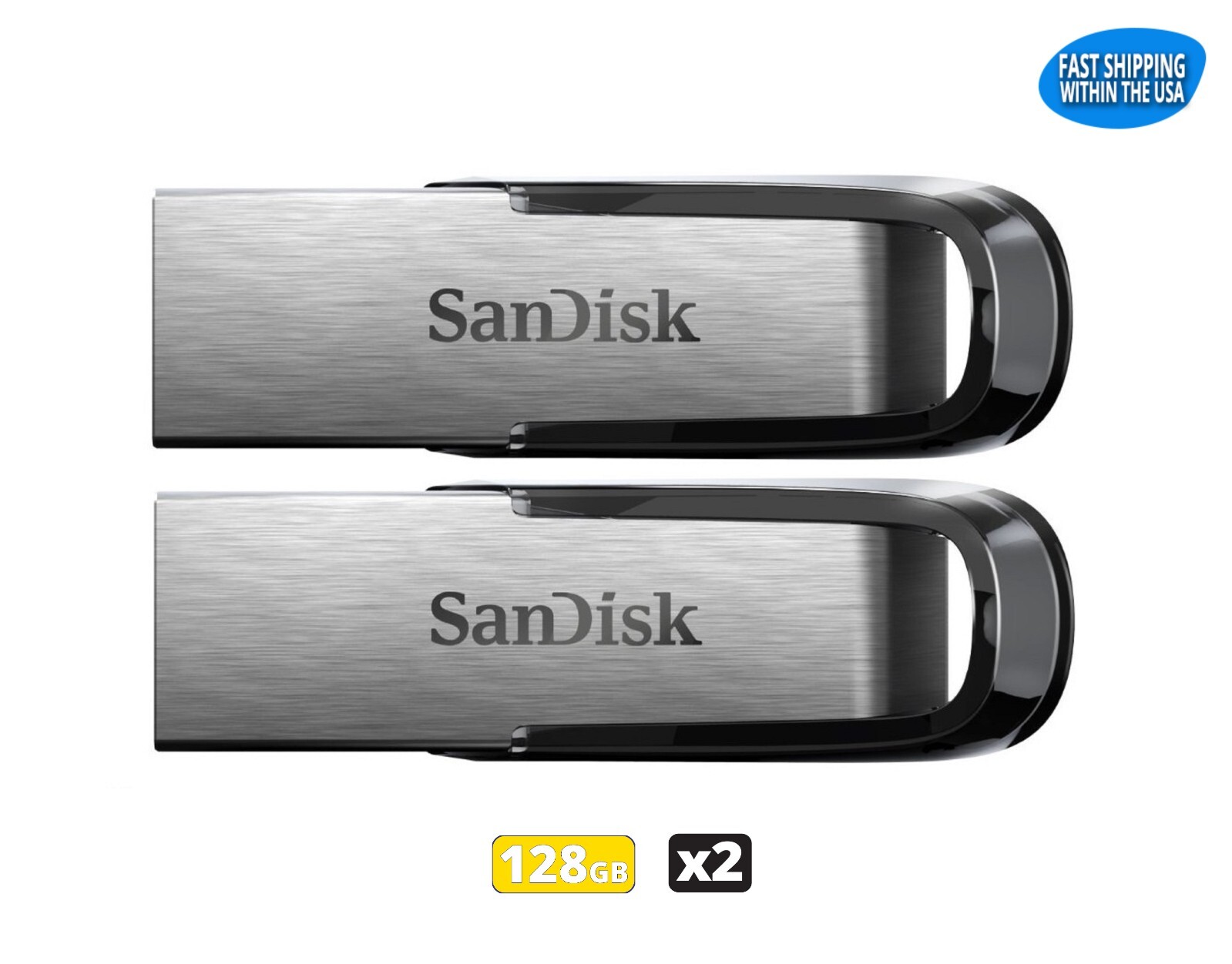 Sandisk Ultra Flair 128GB Flash Drive USB 3.0 Pen Drive Thumb Drive (2 Pack)