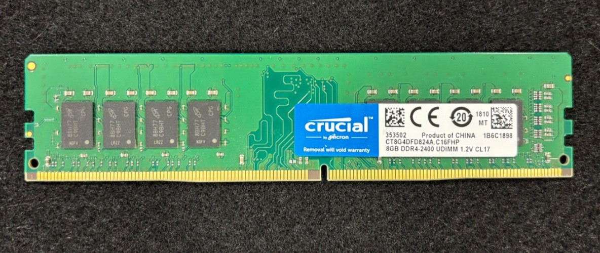Crucial 8GB DDR4-2400 PC4-19200 Desktop RAM UDIMM CT8G4DFD824A.C16FHP CL17