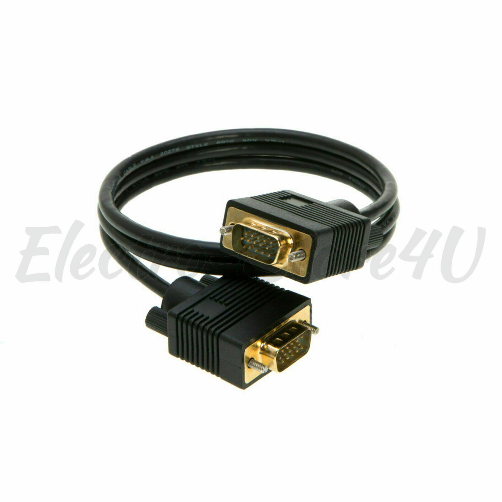 SVGA Super VGA Male Monitor Cable 3ft 6ft 10ft 15ft 25ft 30ft 50ft 100ft Lot