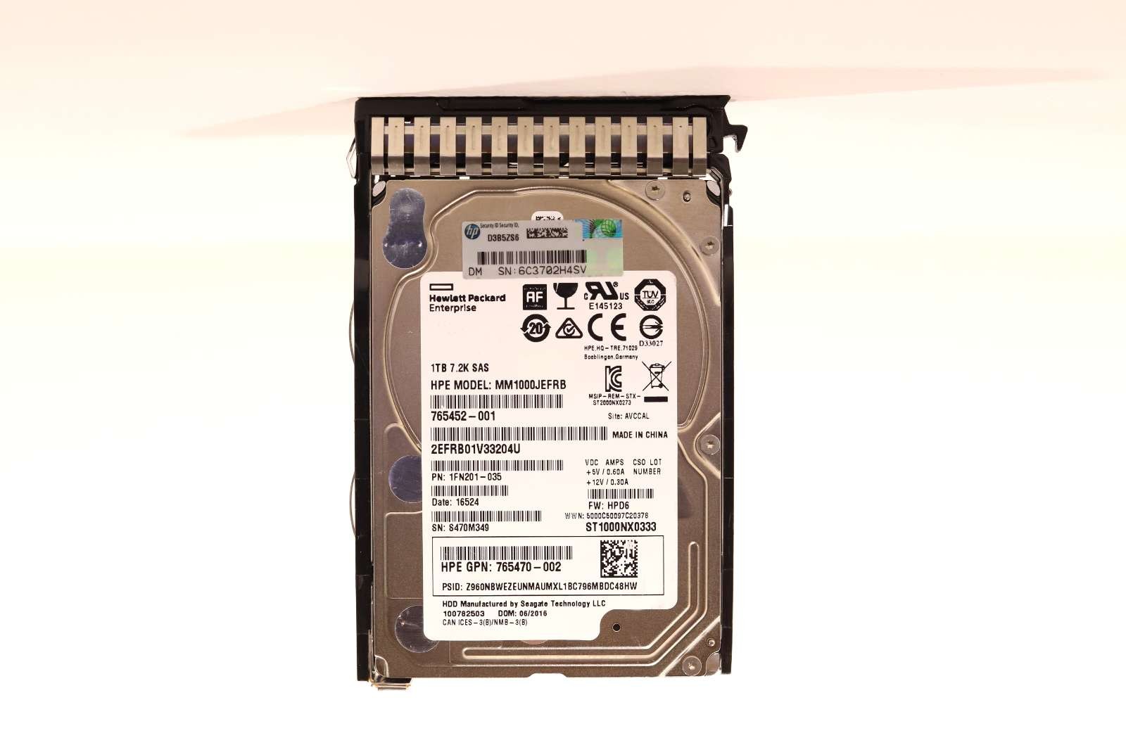 HPE MM1000JEFRB 1TB 2.5″ 12Gb/s 7.2K RPM SAS Hard Drive W/Caddy P/N: 765452-001