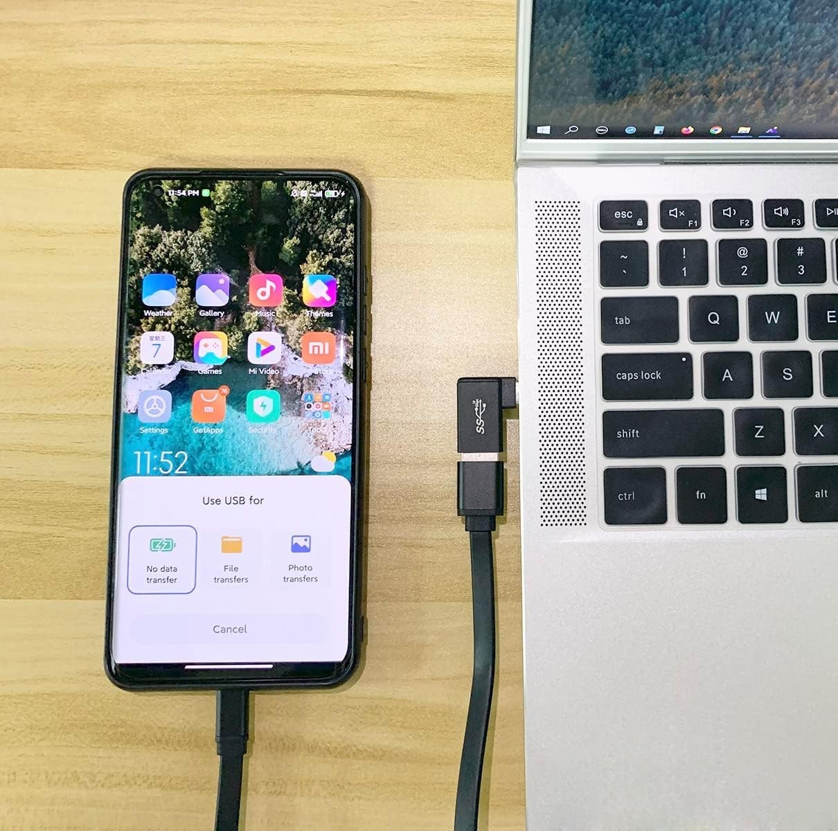 USB C to USB 3.0 Adapter 90 Degree (3 Pack), USB-A 3.0 Female to USB-C 3.1 Male