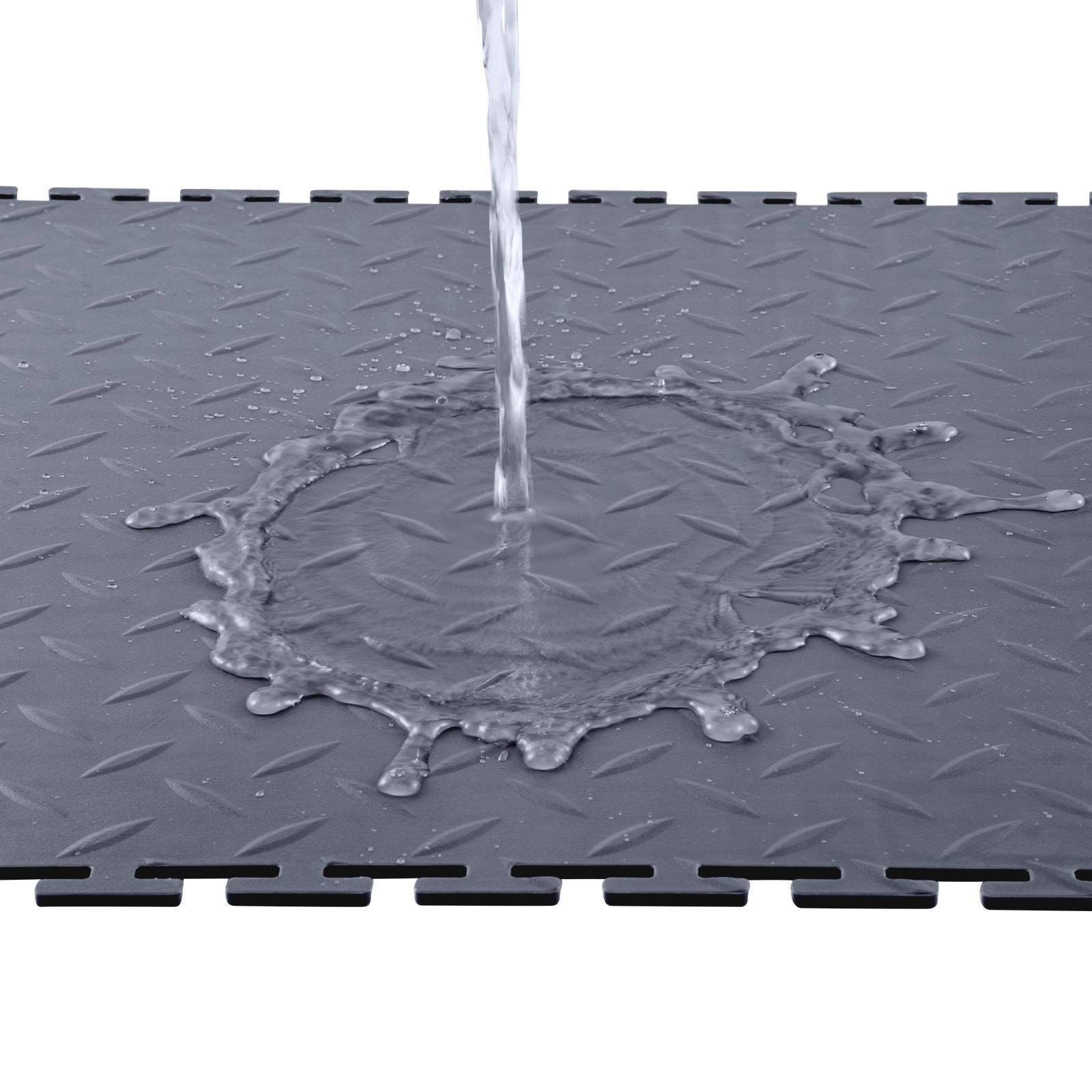 Garage Floor Tiles Interlocking, 8 Pack 20.2 x 20.2 x 0.2 in Interlocking Modula