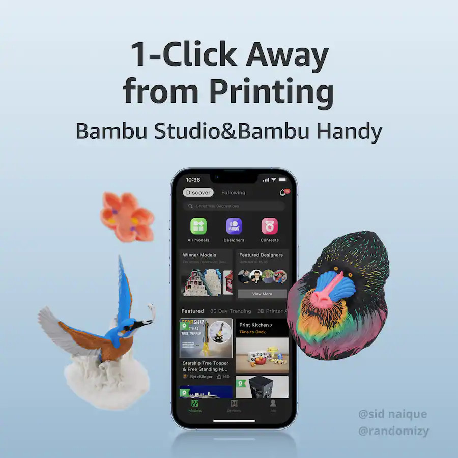 Bambu Lab A1 3D Printer – High Precision Silver 3D Printing Machine