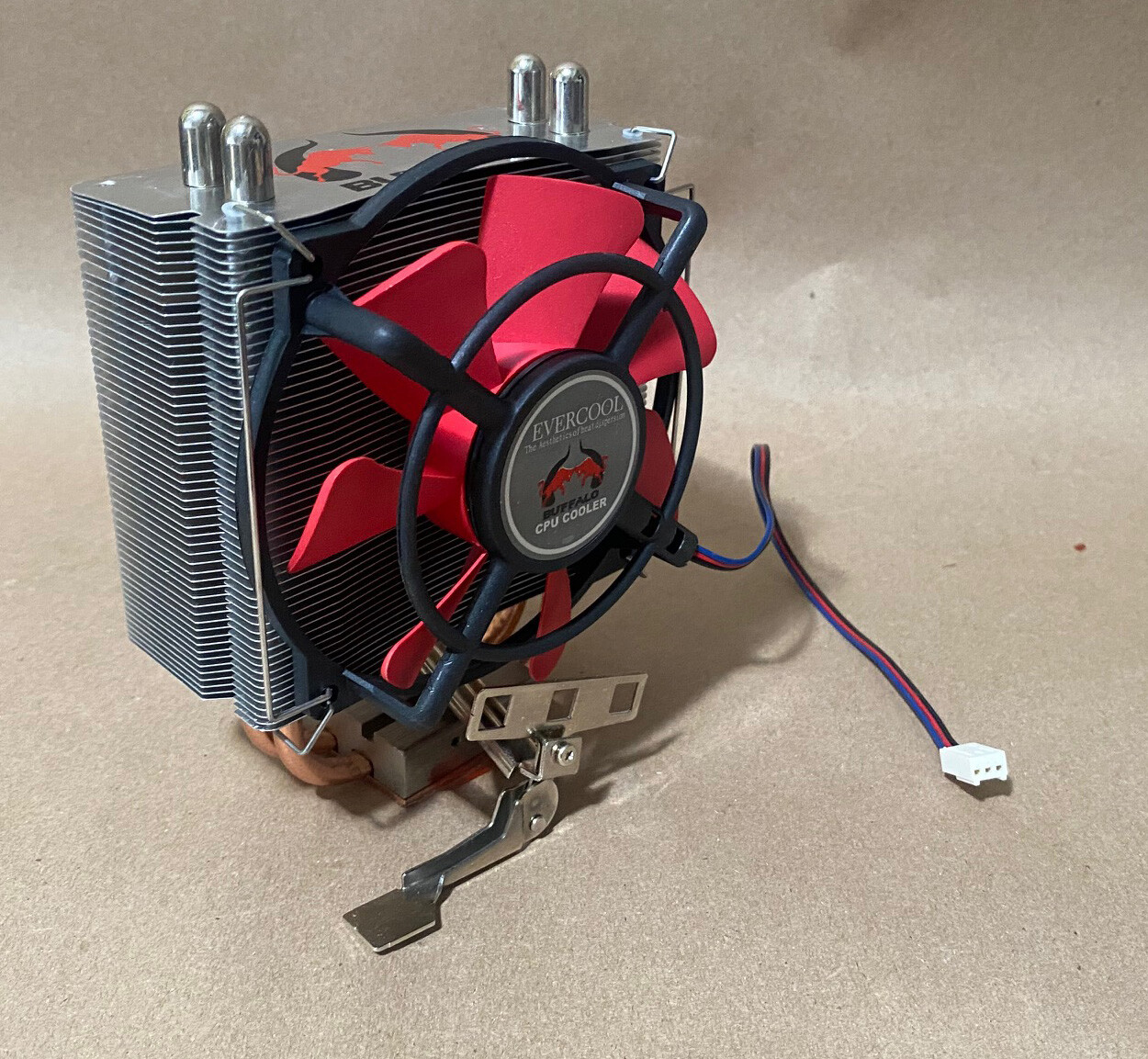 Evercool Buffalo Copper Base Dual HeatPipe AMD 754/939/940 AM2 AM3 CPU Cooler