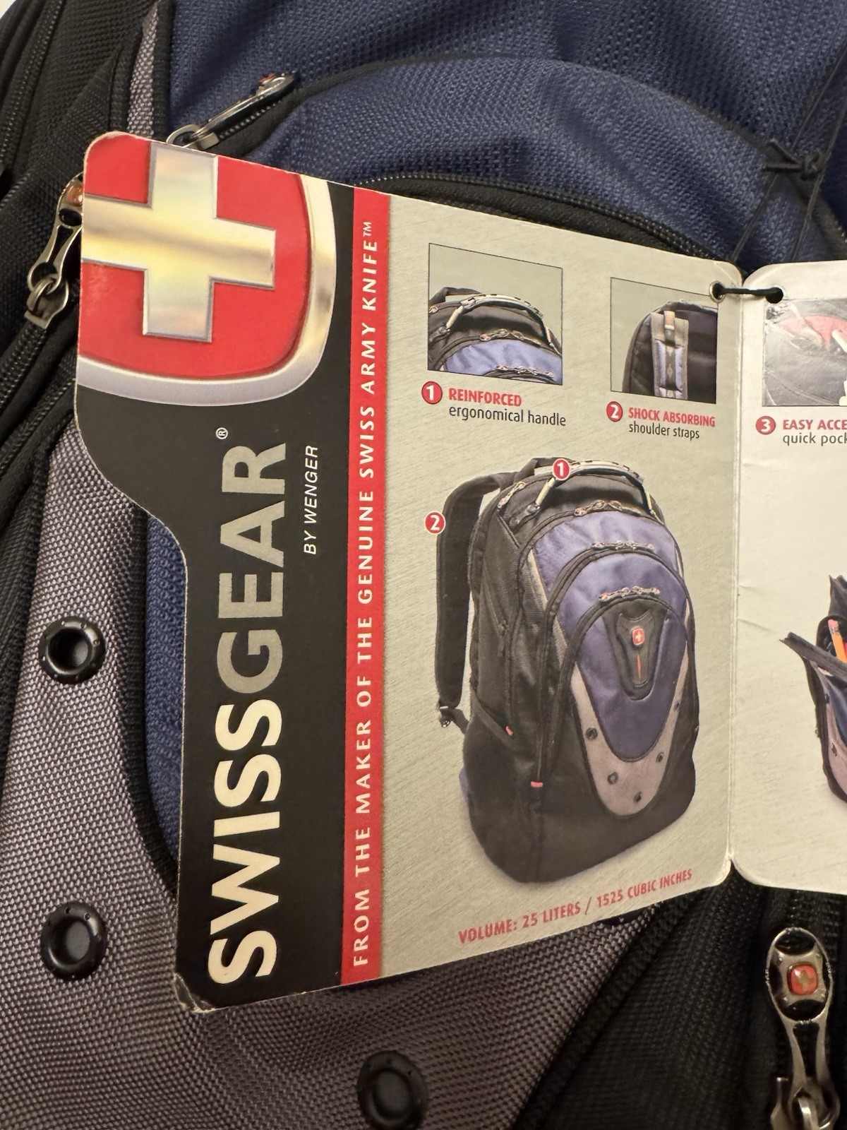 SwissGear Wenger Ibex 17 Laptop Backpack Blue Black TSA SmartScan NWT