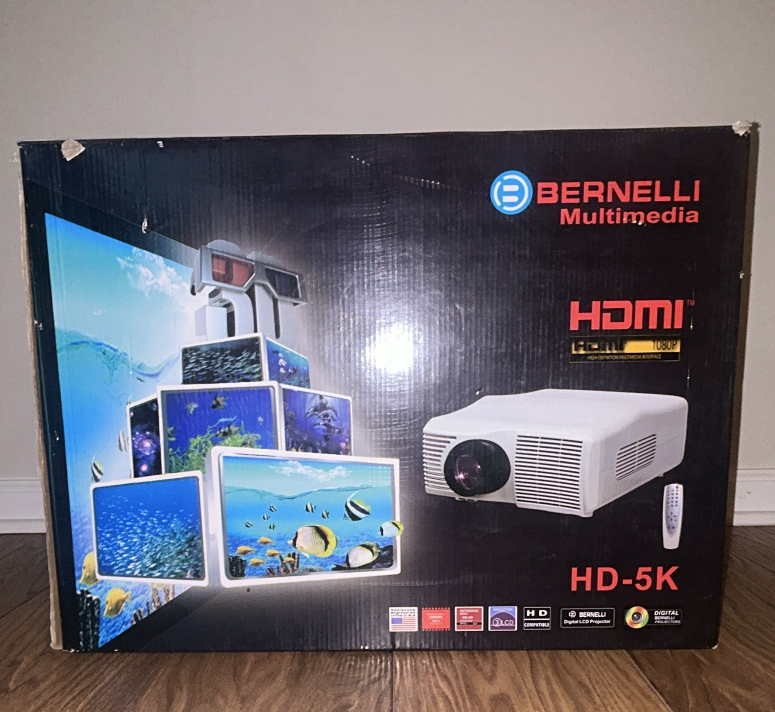 Bernelli HD-5K DLP Projector 5000 ANSI 1280×800 16:9 3D Ready HDMI