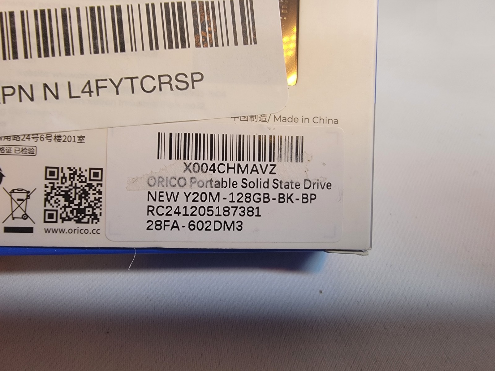ORICO MGFF M.2 2280 SATA SSD- Y20m 128GB Internal M.2 SSD