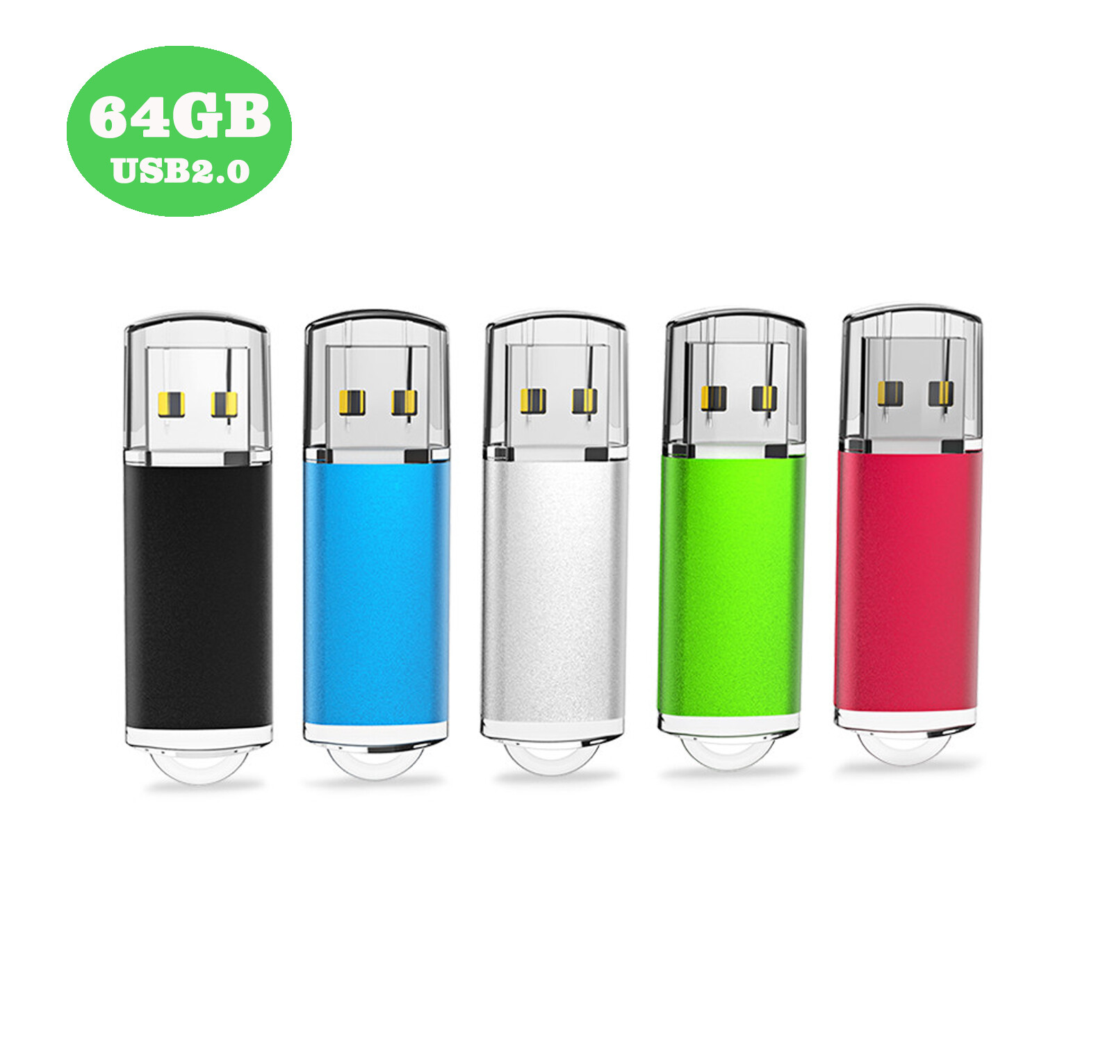 5pcak 64GB USB 2.0 Flash Drive Thumb Drive Memory Stick Jump Drive USB 2.0 Drive