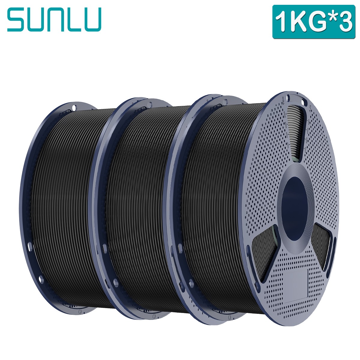 SUNLU 3KG PLA Plus 3D Printer Filament 1.75mm PLA+ 1KG/Roll +/-0.02mm Multicolor