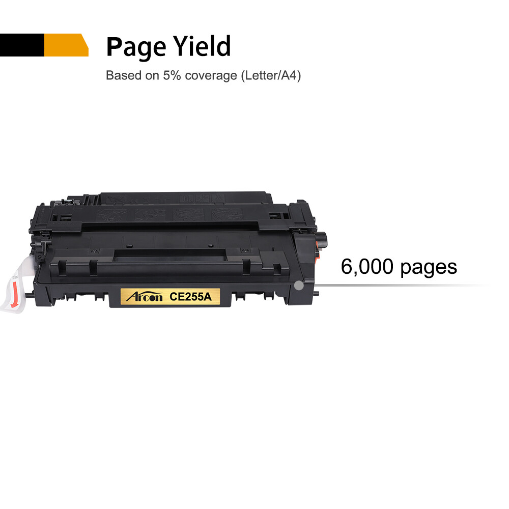 1PK Hi-Yield CE255A Toner Cartridge for HP 55A LaserJet P3015 P3011 P3015X M525C