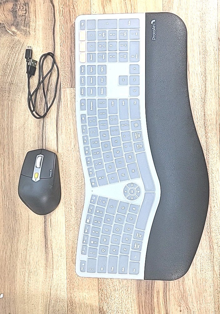 ProtoArc EKM01 Plus Dual Mode Wireless Ergonomic Keyboard Mouse Combo