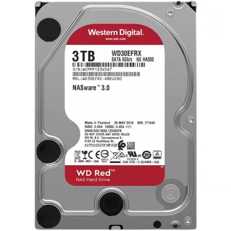 Western Digital 3TB WD30EFRX 5400RPM NASware SATA 3.5″ Internal HDD Hard Drive
