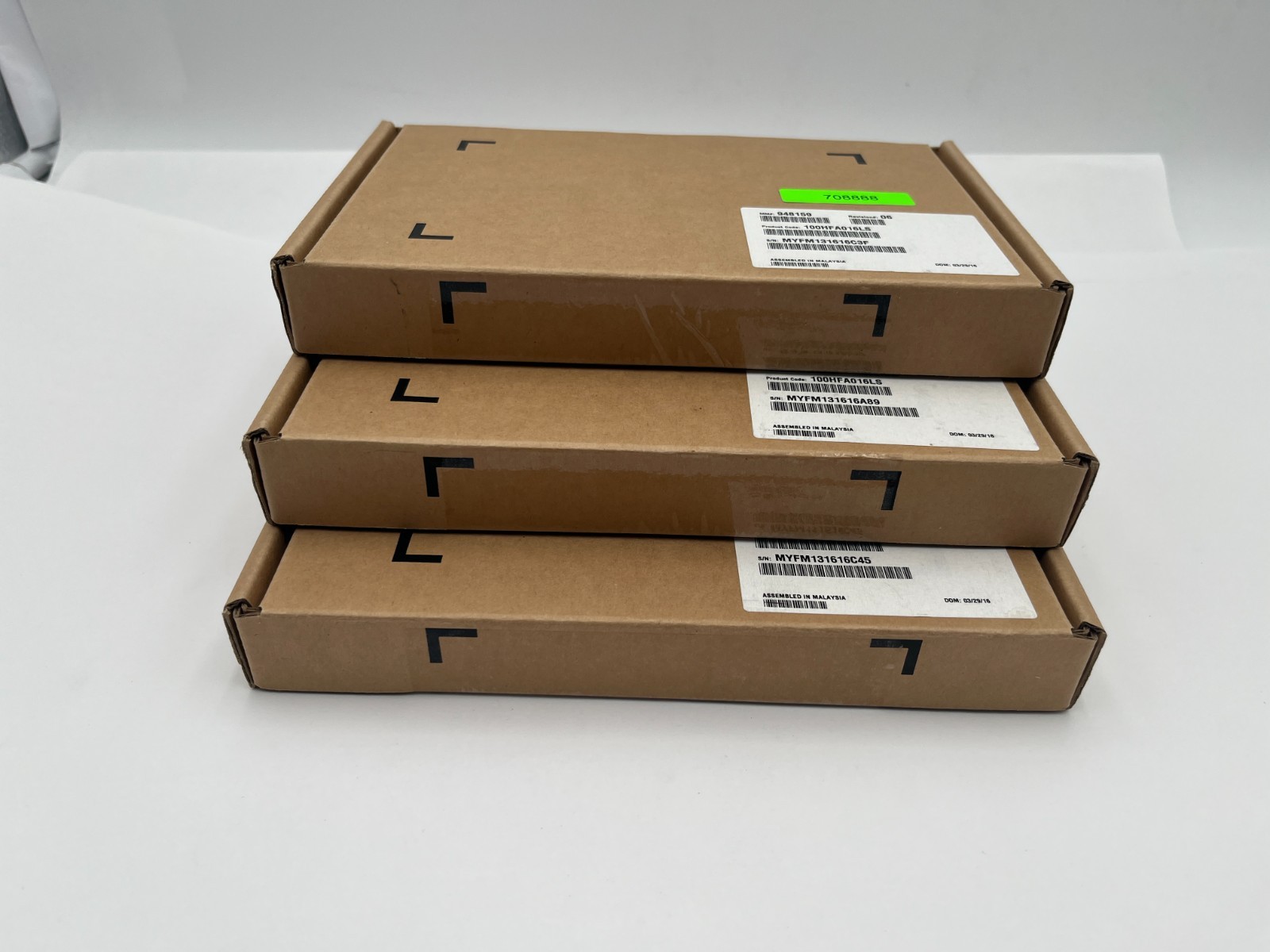 Lot of 3 Intel Omni-Path 100Gb PCIe x16 Host Fabric Adapters 100HFA016LS