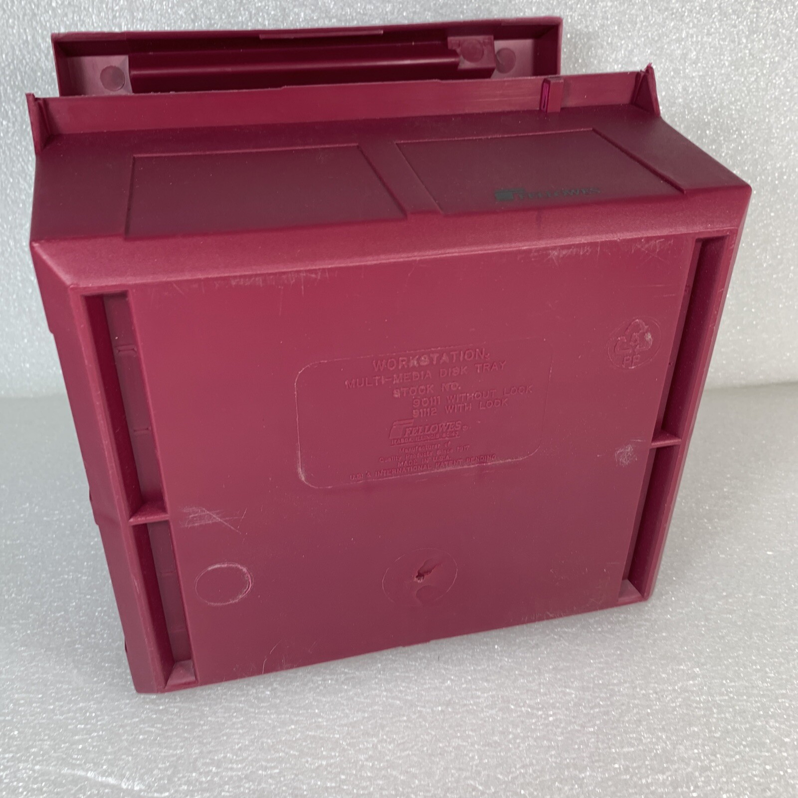 Vintage Fellowes 90111 Red Multi-Media Disk Storage Tray Floppy Holder