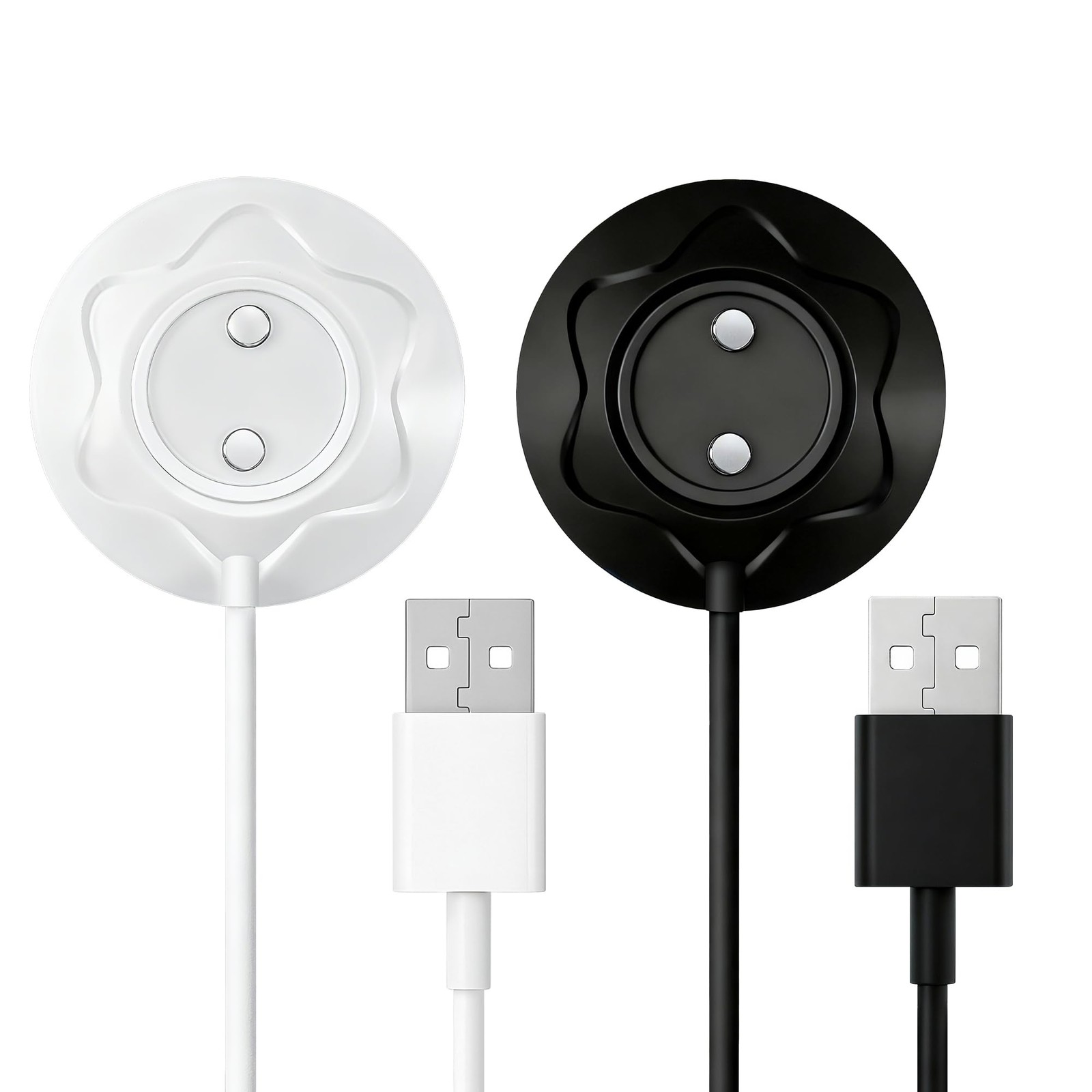 OVECIOPO 2PCS 12MM Rose Charger Replacement,Magnetic 12mm, white,black