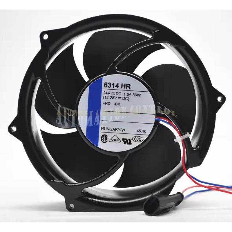 For 6314HR 24VDC 36W 172*172*51MM for ACS510 Inverter Cooling Fan 2-Pin