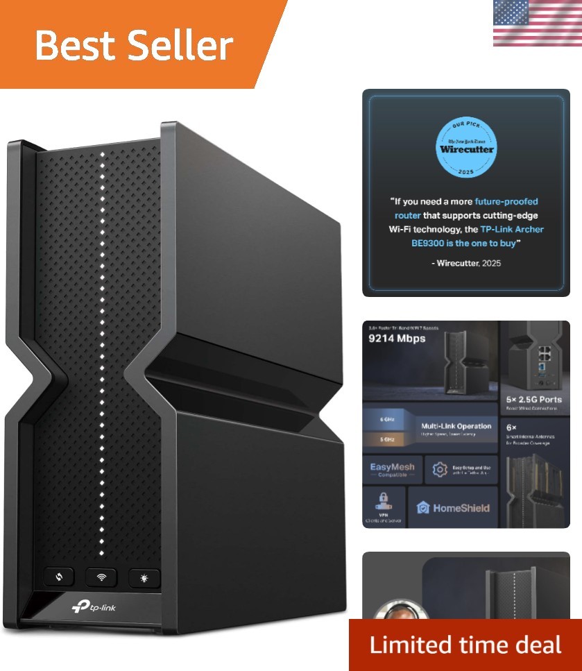 Archer BE550 WiFi 7 Router – Unmatched 9300 Mbps Speeds, EasyMesh, VPN Support