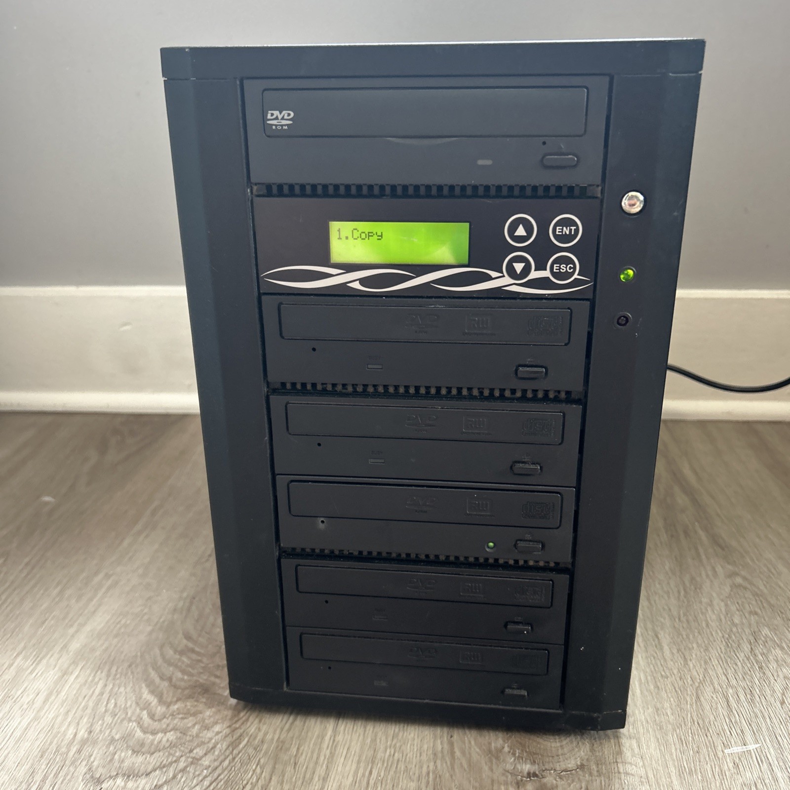 CD DVD Duplicator Tower 1 to 5 Target Drives (2 Working) Disc Burner Tested READ
