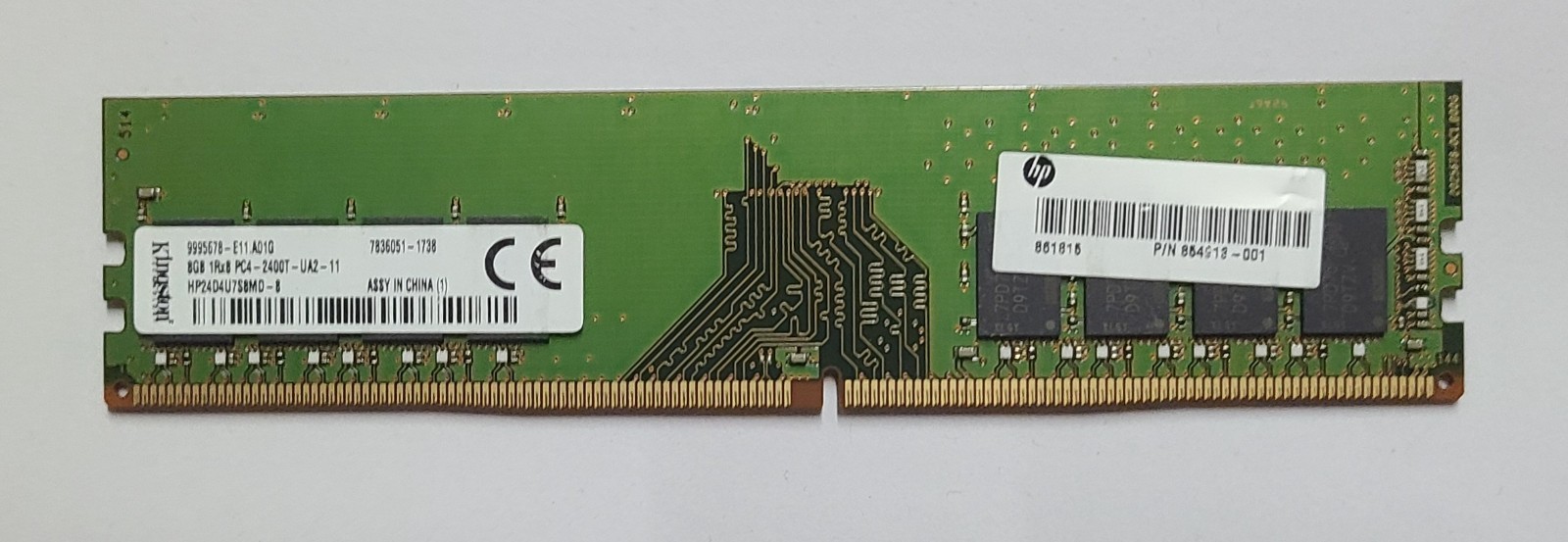 8GB Kingston DDR4 2400MHz 1Rx8 PC4-19200 DIMM Desktop Memory RAM HP24D4U7S8MD-8