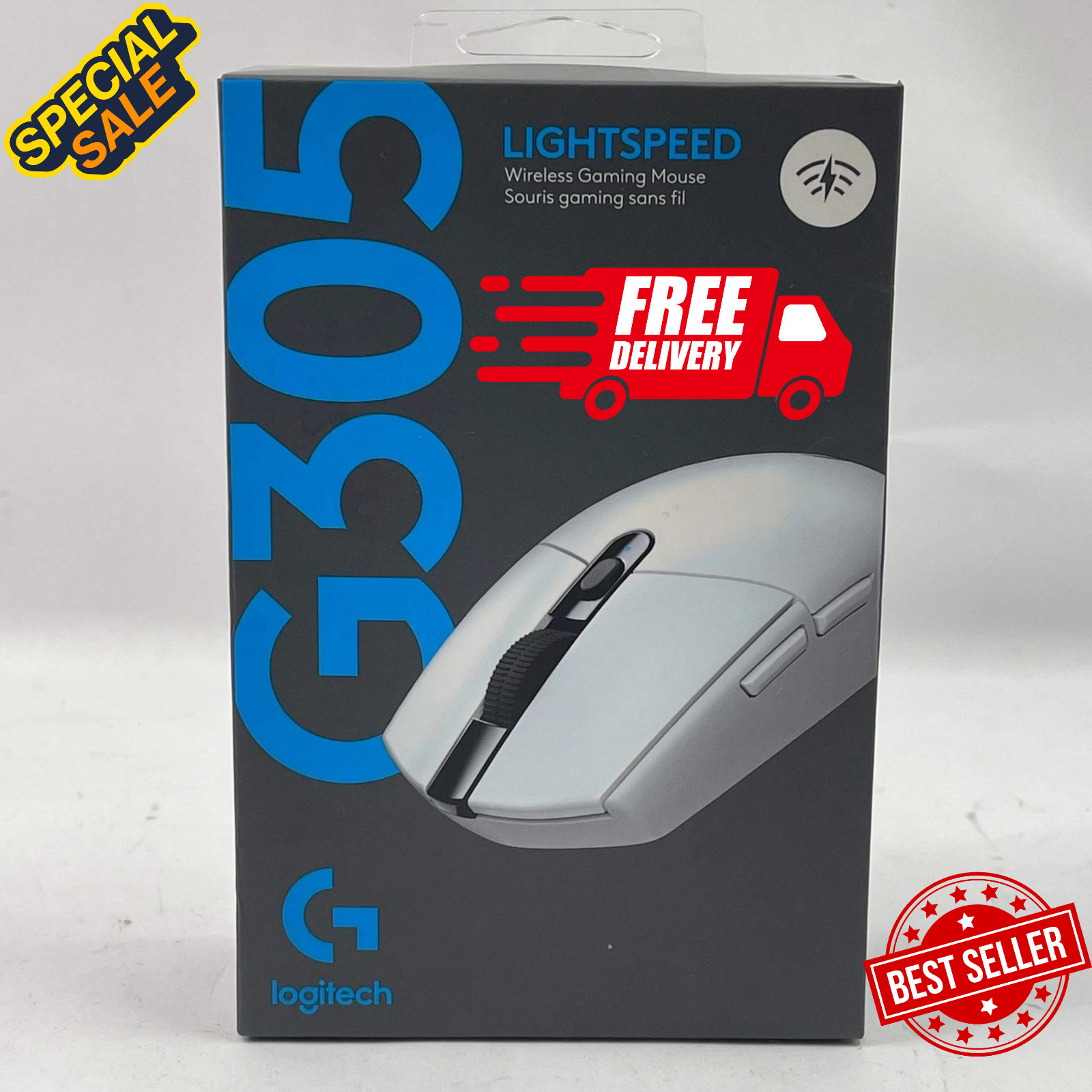 Logitech G305 LIGHTSPEED Wireless Gaming Mouse White 910-005289 New