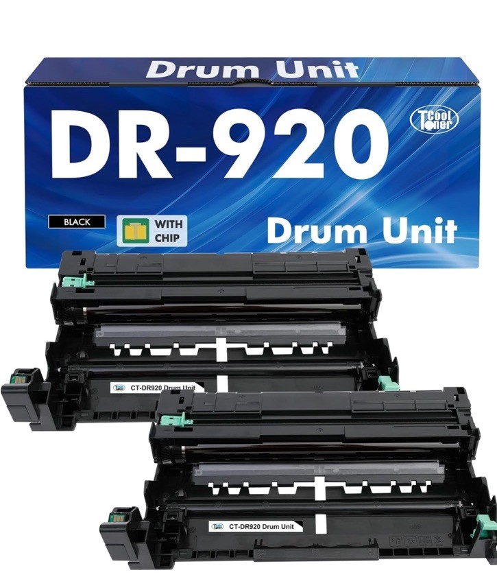 DR-920 DR920 Drum Unit Black 2 Pack Compatible Replacement for Brother SEALED