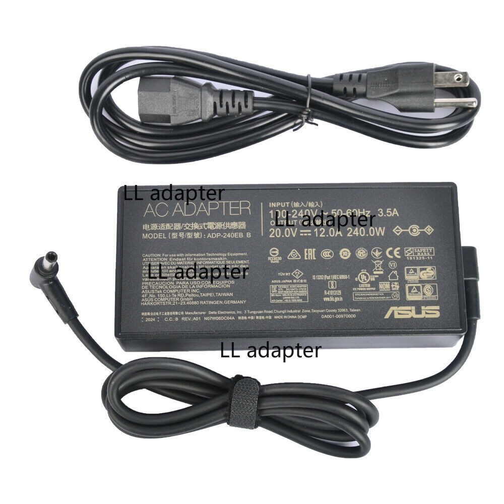 Original 240W Laptop Charger ASUS ROG Zephyrus S15 ADP-240EB B 6.0*3.7mm Adapter