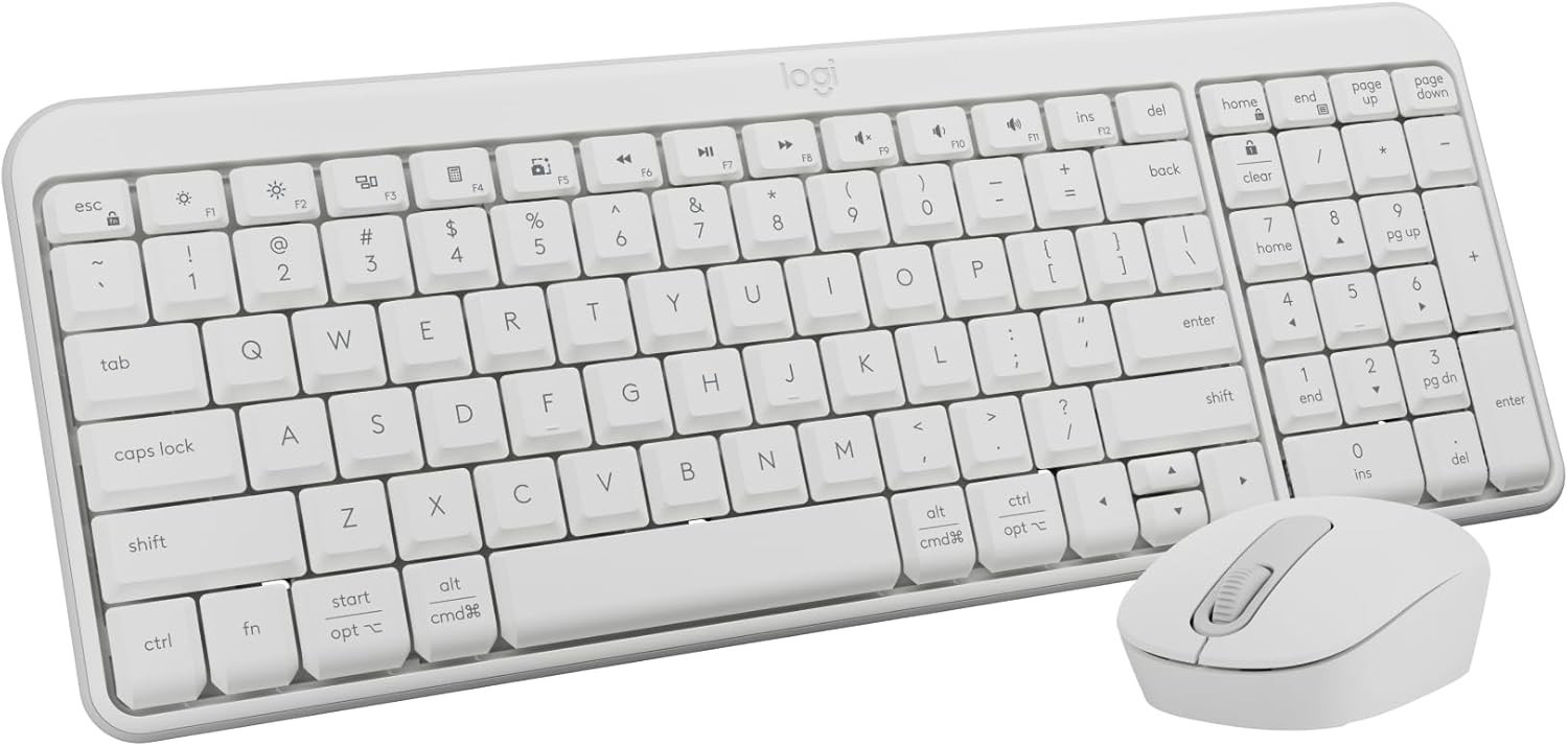 Logitech MK250 Bluetooth Wireless Mouse and Keyboard Combo Windows/MacOS – White