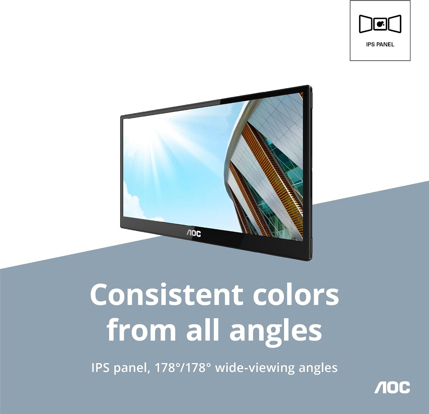 AOC 16T3EA 16” Class USB-C Ultra-Slim Portable Monitor with IPS Panel™