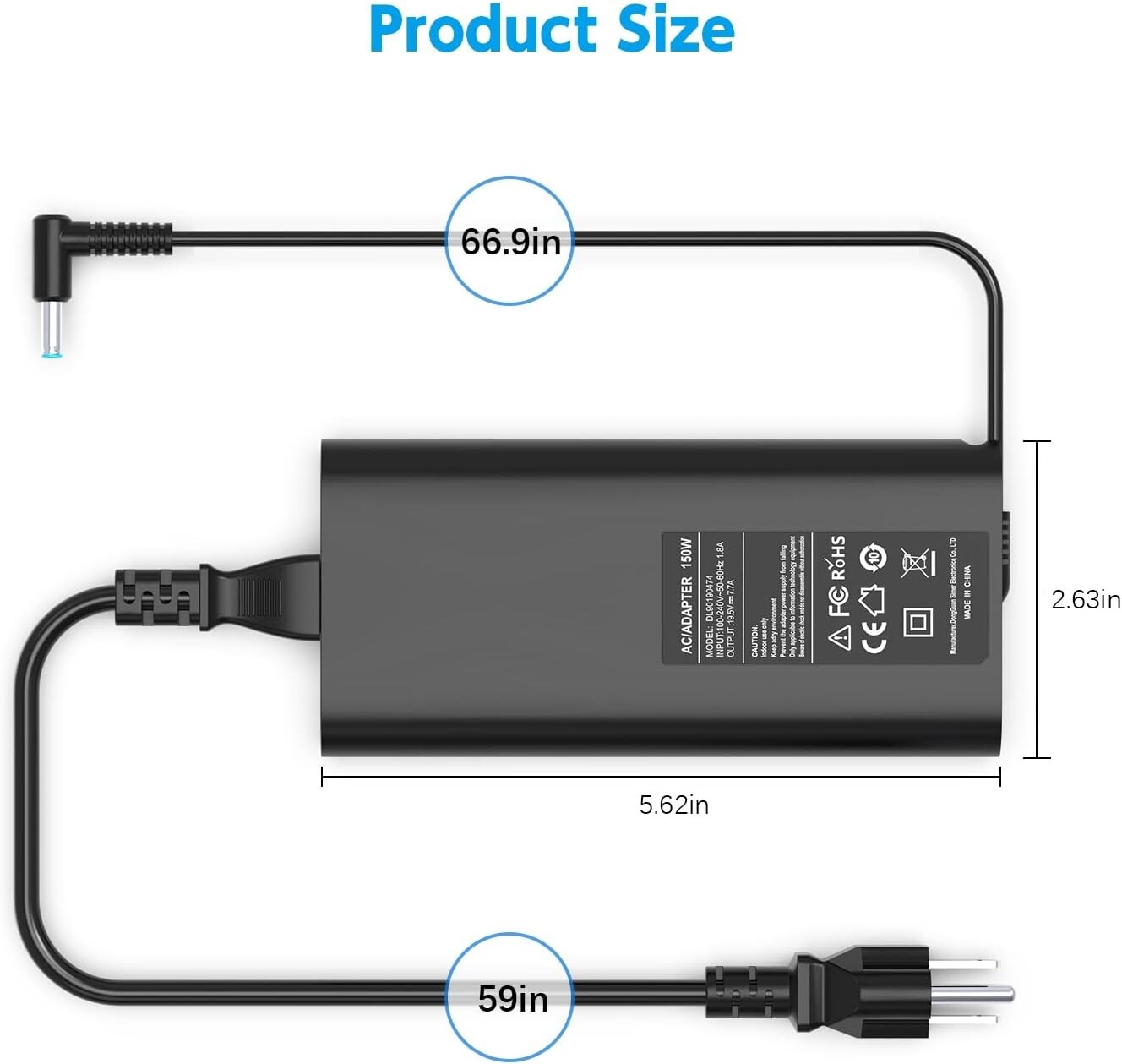 150W Laptop Charger Compatible with HP OMEN Pavilion Victus AC Adapter