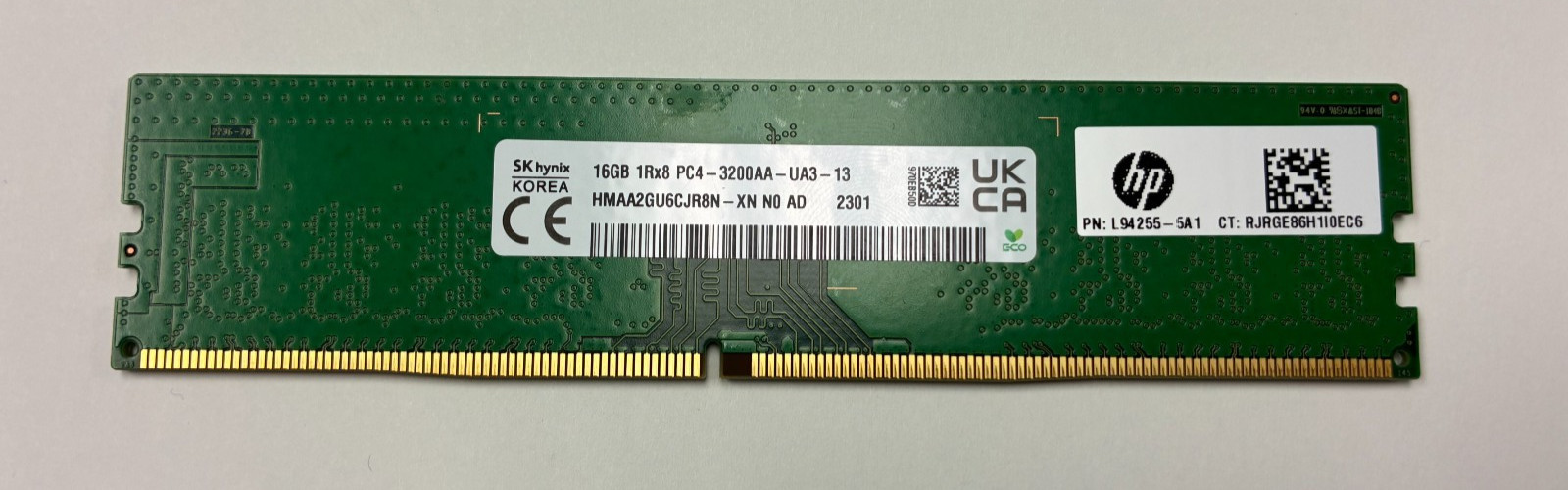 New SK Hynix HP HMAA2GU6CJR8N-XN L94255-5A1 16GB DDR4 PC4-3200AA Desktop Memory