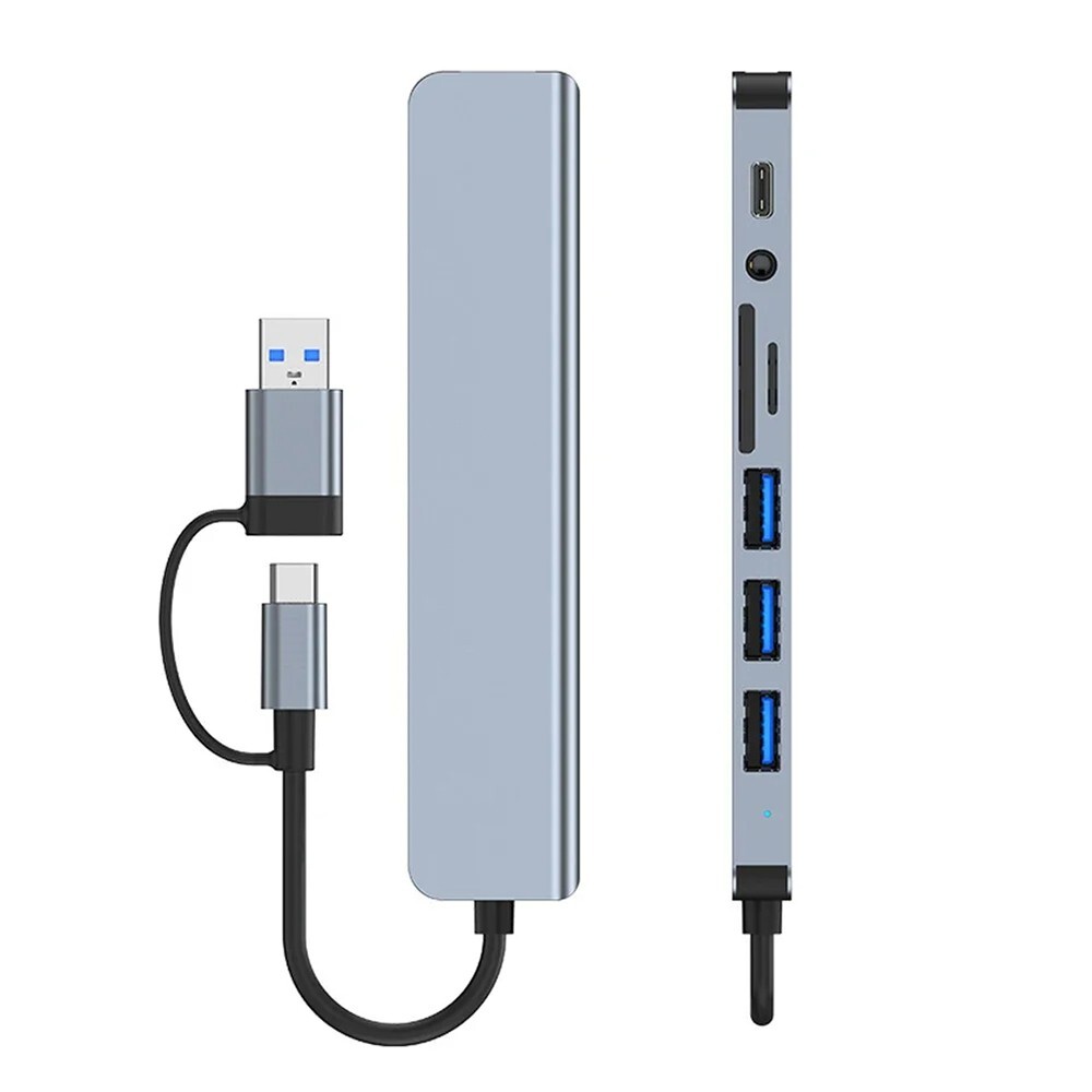 8 in 1 USB C/USB Hub Universal Laptop Docking Station USB Dongle USB3.0 USB2.0