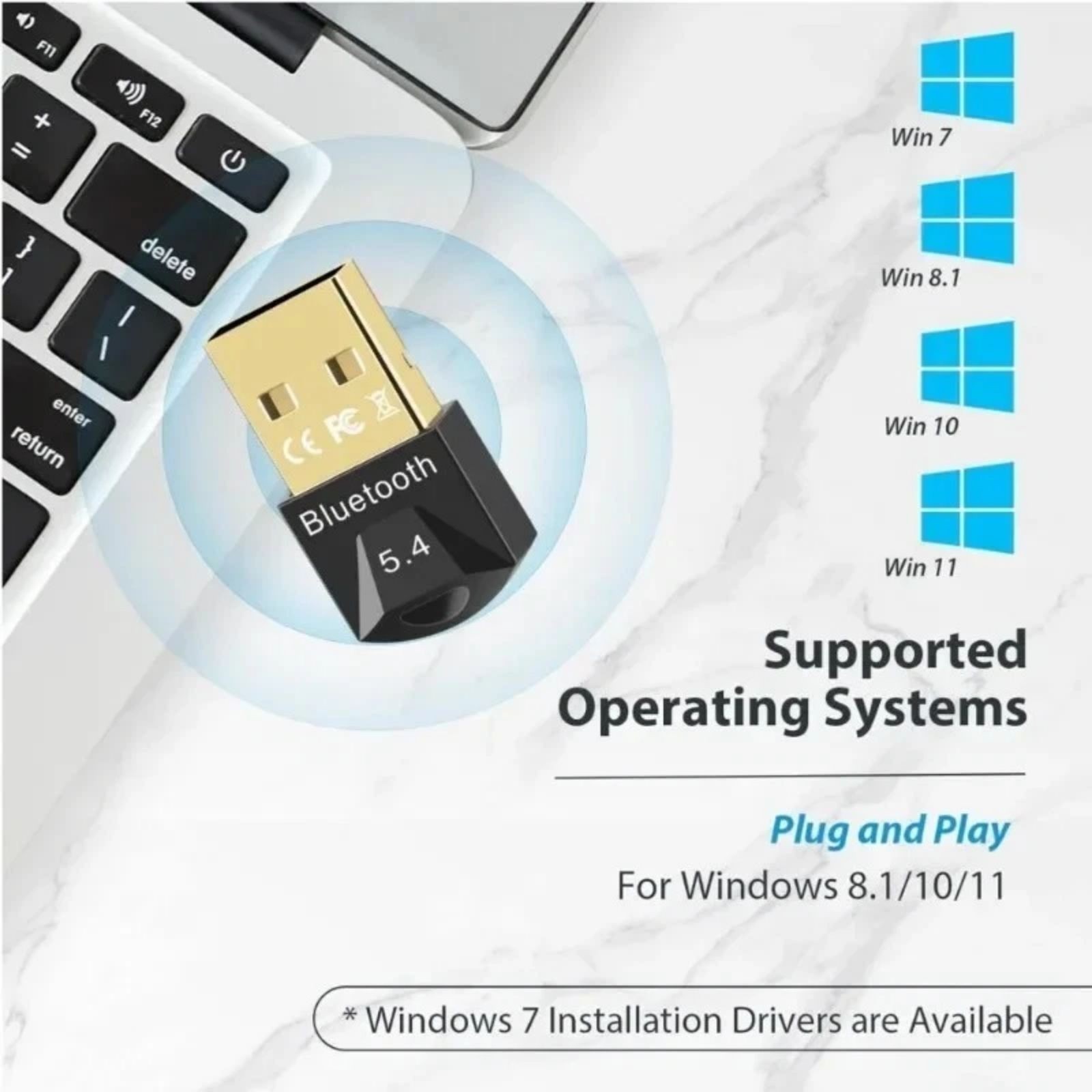 USB Bluetooth 5.0 Wireless Stereo Audio Music Adapter Dongle Receiver For TV PC
