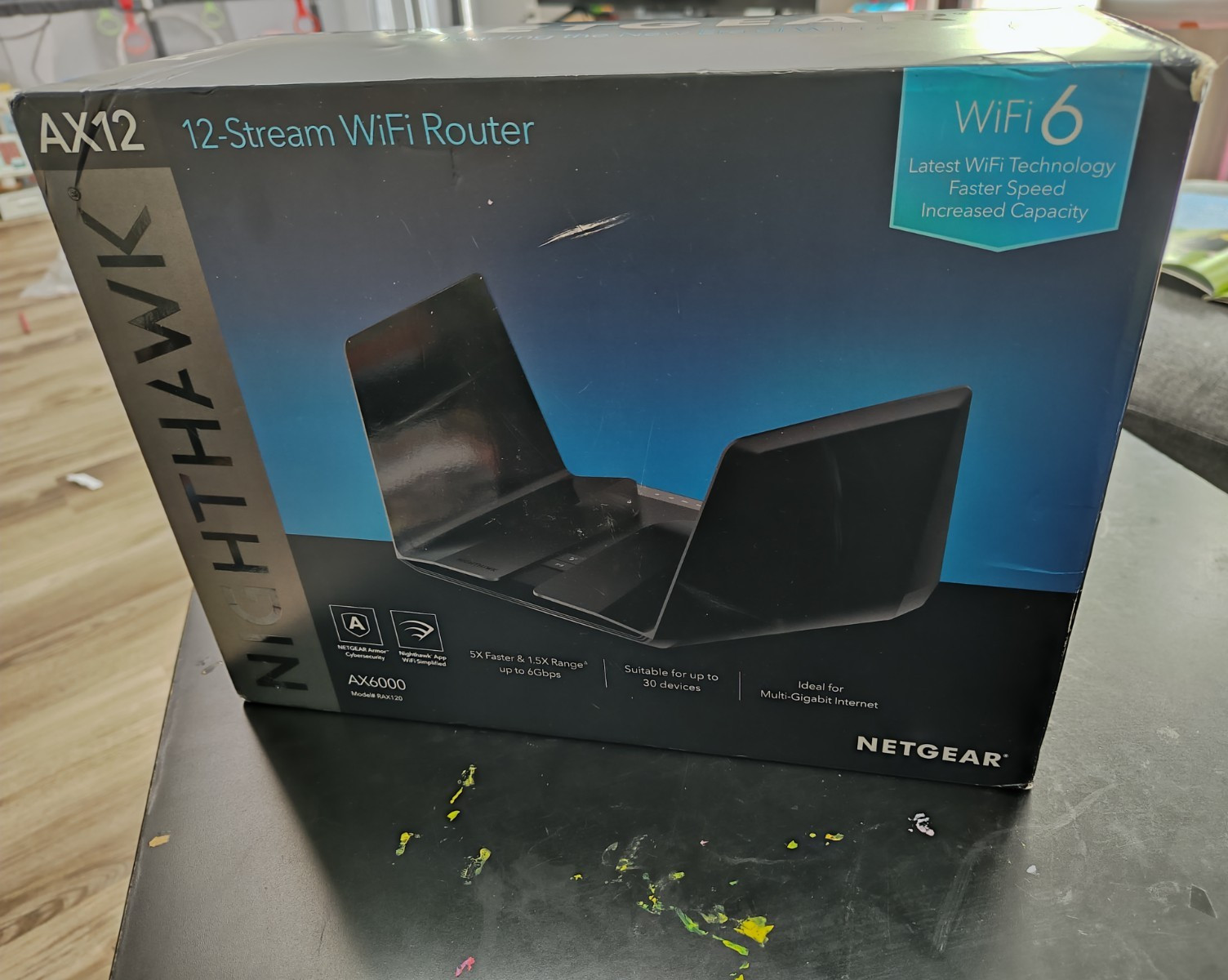 NETGEAR Nighthawk RAX120v2 AX12 AX6000 WiFi 6 Dual-Band Router Black