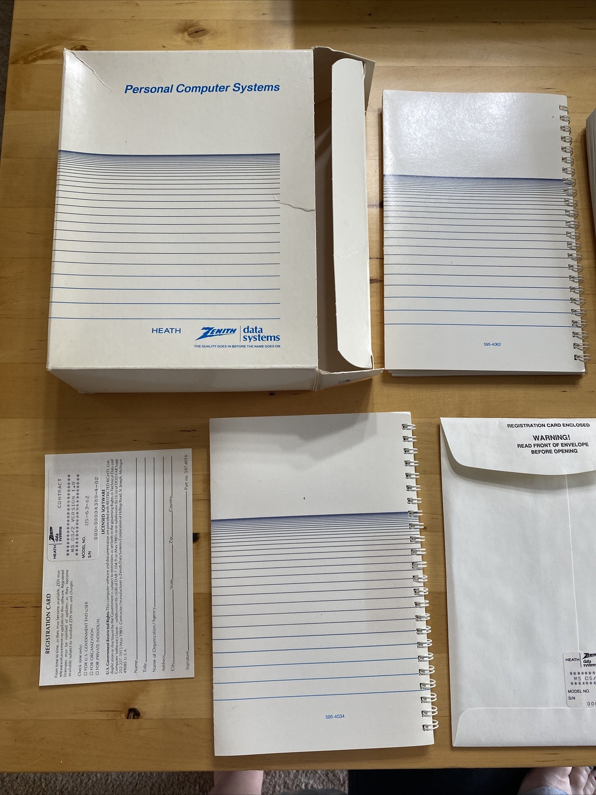 zenith personal computer systems MS O/S 2 version 1.0 In Original Box Rare!