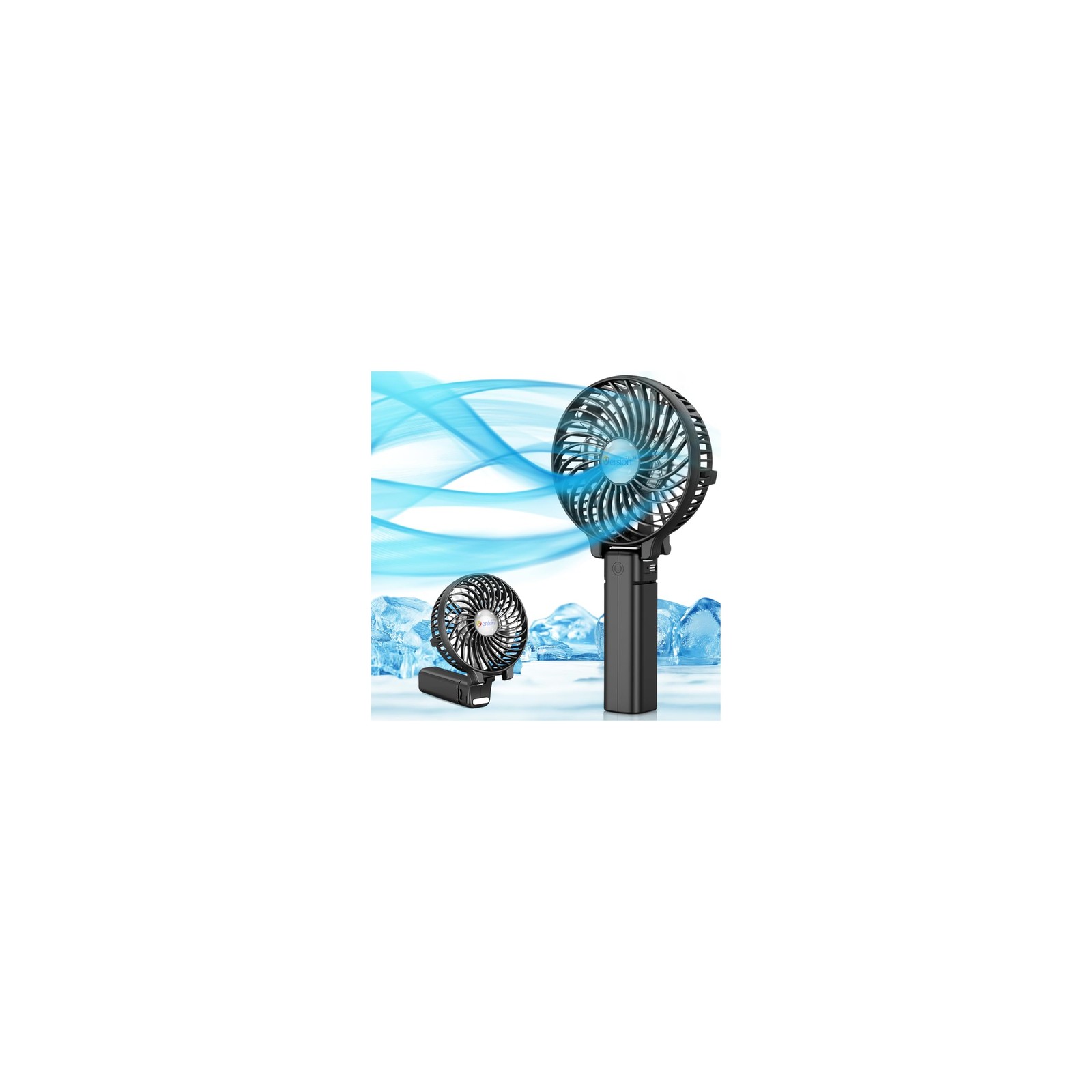 VersionTECH. Portable Handheld Fan, Powerful+Durable+4000mAh+180° Foldable, M…
