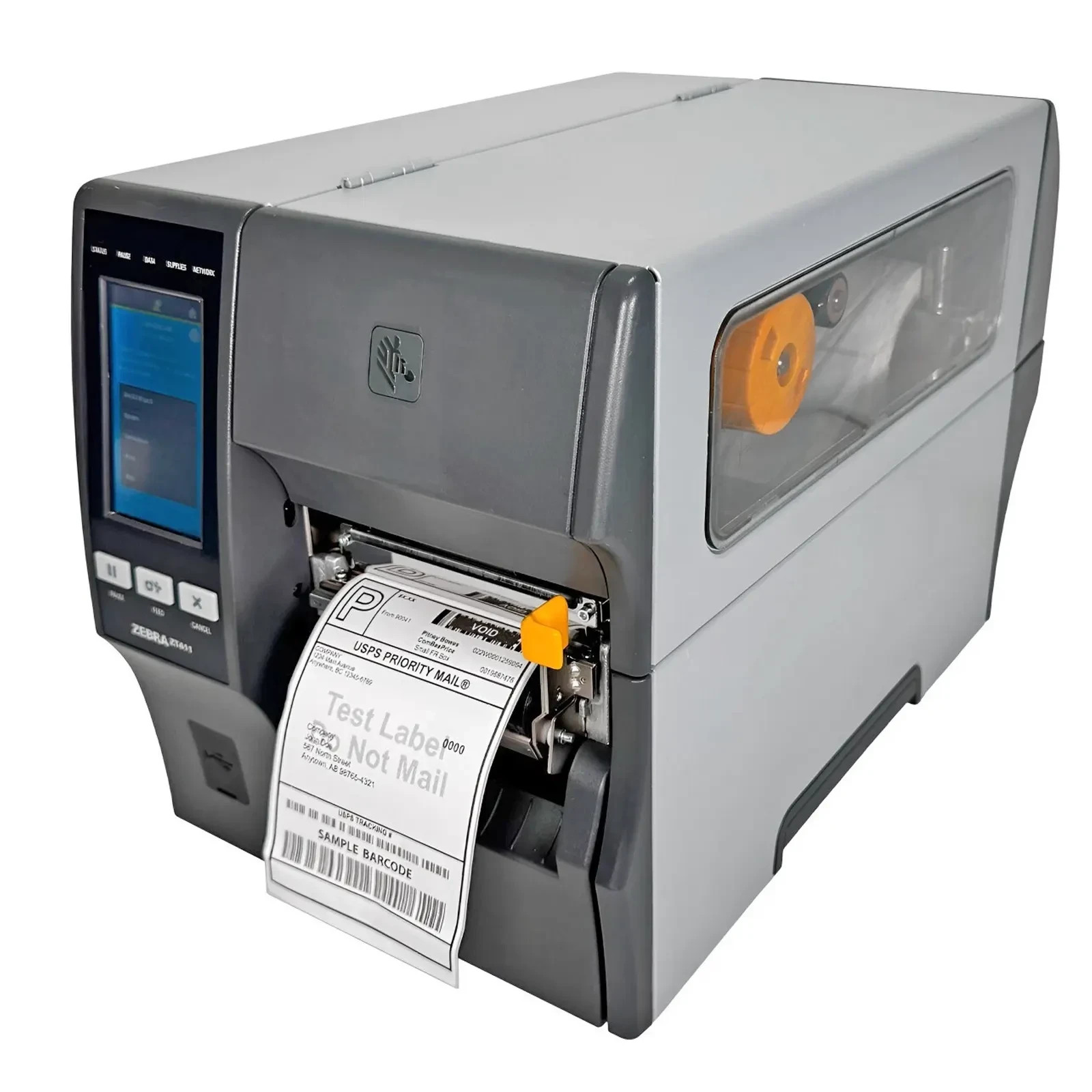 Zebra ZT411 Industrial Thermal Transfer Label Printer 300dpi Peel Rewind LAN USB