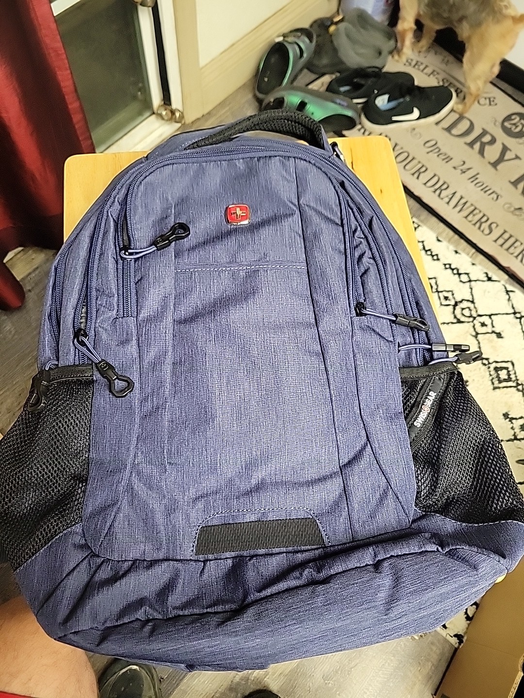 Navy Blue & Black SwissGear Laptop Backpack. New
