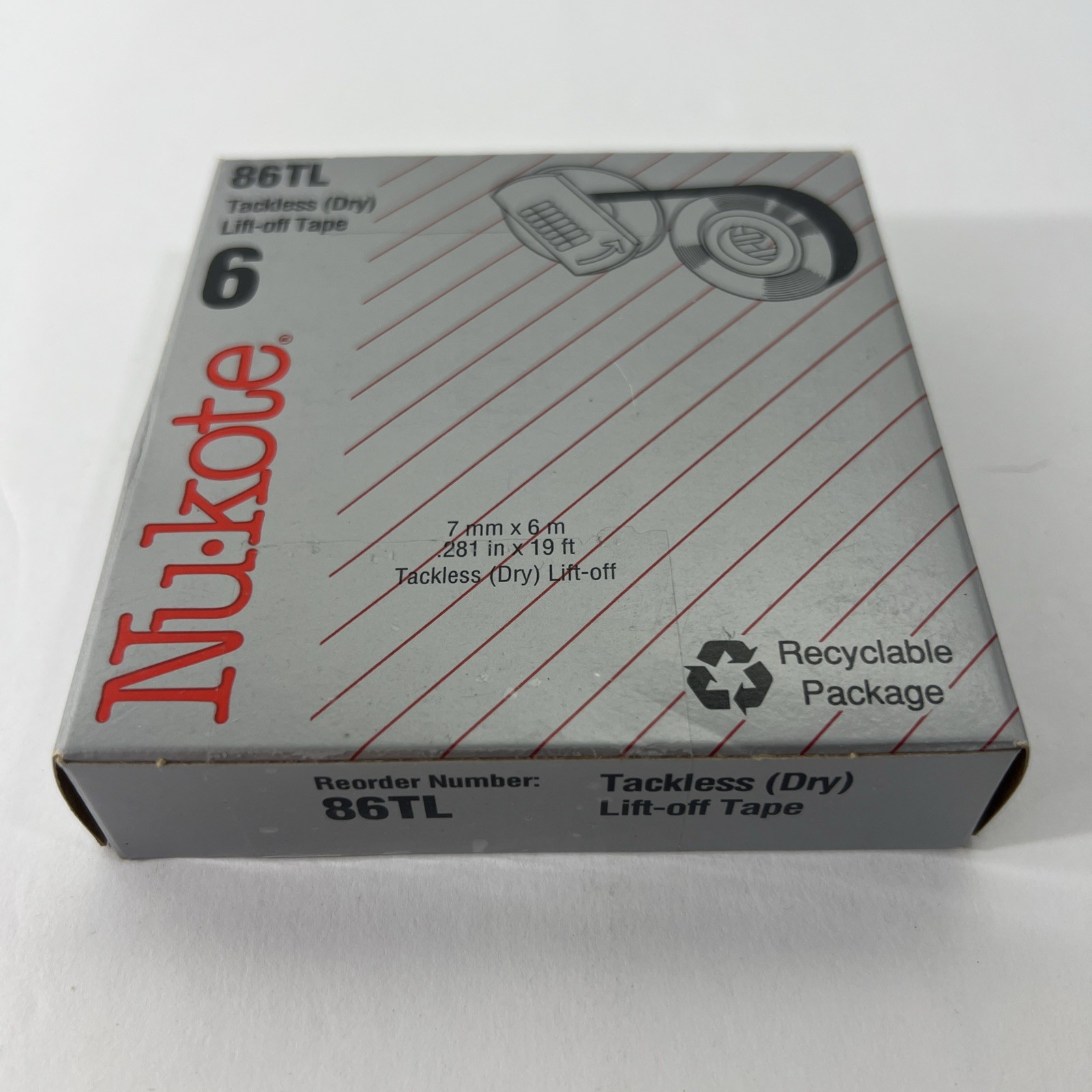 Nukote 6 – Nu.kote – Nu-kote – Tackless Lift Off Tape – NIP – 86TL – Ink Ribbon