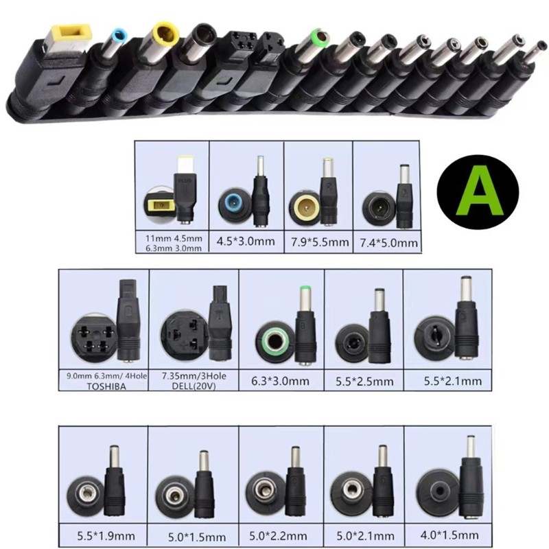 Laptop TypeC DC Adapter Power Supply Charging Converter DC Adapter Cord 34 Plugs