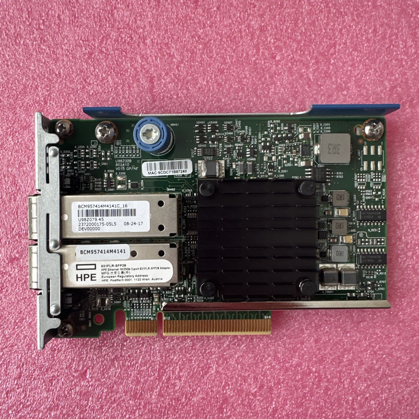HPE Ethernet 10/25Gb 2Port 631FLR-SFP28 Adapter 817707-001 840133-001 817709-B21