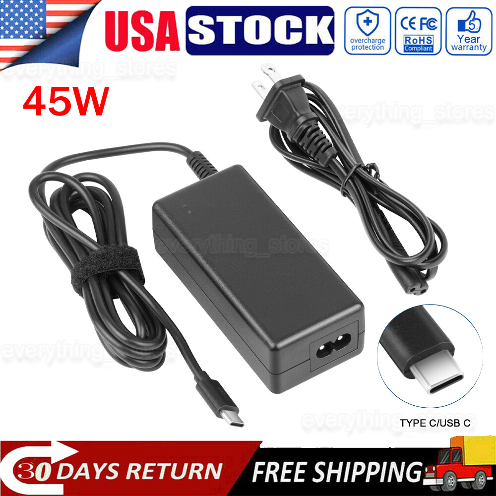 AC Adapter For Dell Chromebook 3100 3100 2 in 1 Type USB-C Charger Power Cord