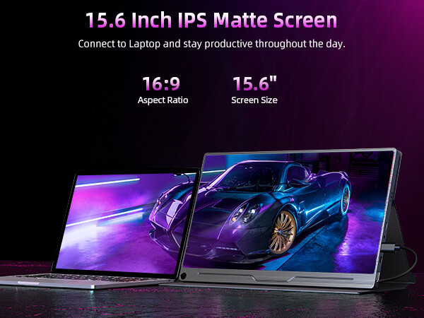 15.6″ 4K UHD Type-C USB-C Ultra 3840 x 2160 Screen Portable Monitor Display IPS